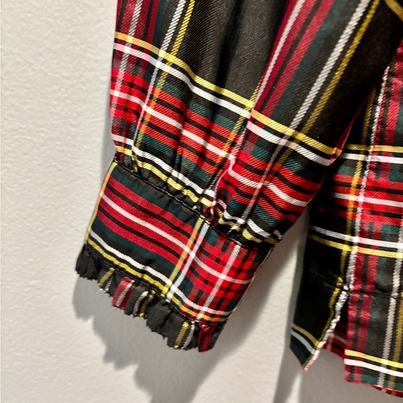 J. CREW | Stewart Tartan Plaid Off-Shoulder Adjustable Tie Blouse - Picture 4 of 6